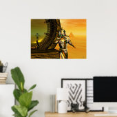 CYBORTITAN IN WÜSTE DER HYPERION-Science Fiction Poster (Heimbüro)