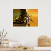 CYBORTITAN IN WÜSTE DER HYPERION-Science Fiction Poster (Küche)