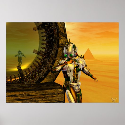 CYBORTITAN IN WÜSTE DER HYPERION-Science Fiction Poster (Vorne)