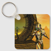 CYBORTITAN IN WÜSTE DER HYPERION-Science Fiction Schlüsselanhänger (Vorderseite)