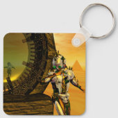 CYBORTITAN IN WÜSTE DER HYPERION-Science Fiction Schlüsselanhänger (Rückseite)