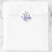 Cybunny Blue Runder Aufkleber (Tasche)