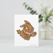 Cybunny Brown Postkarte (Stehend Vorderseite)