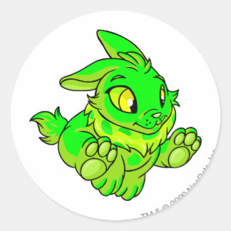 Cybunny Glows Runder Aufkleber