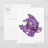 Cybunny Lila Postkarte (Vorne/Hinten)
