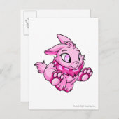 Cybunny Pink Postkarte (Vorne/Hinten)