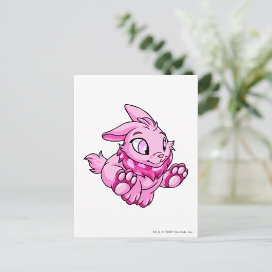 Cybunny Pink Postkarte (Stehend Vorderseite)