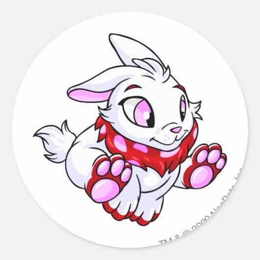 Cybunny Red Runder Aufkleber (Vorderseite)