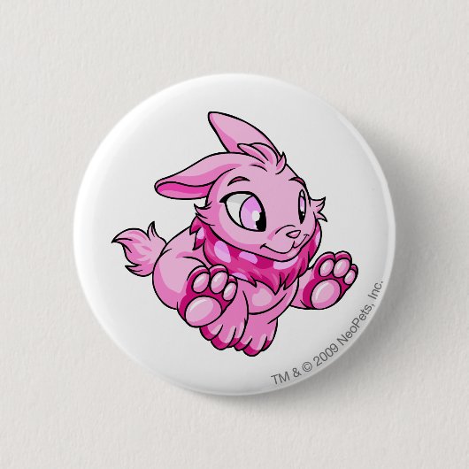 Cybunny Rosa Button (Vorderseite)