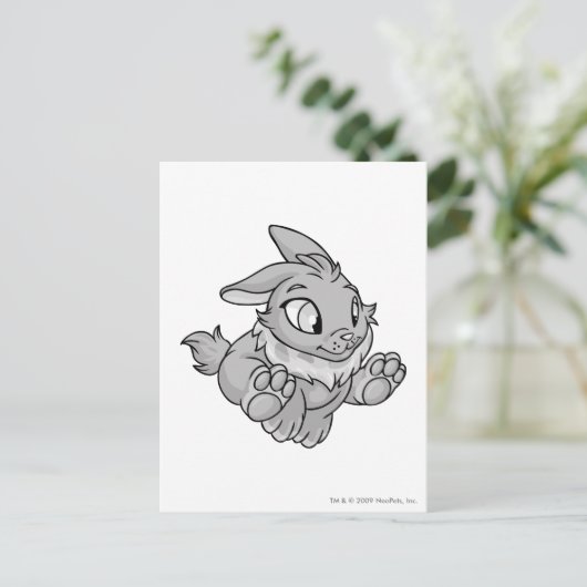 Cybunny Silber Postkarte (Stehend Vorderseite)