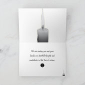 Cyclamen Blume und Candle Illustration Beileid Karte (Innenseite)