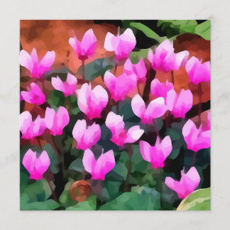 Cyclamen-Blumen-Einladung Einladung