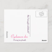 Cyclamen elve postkarte (Rückseite)