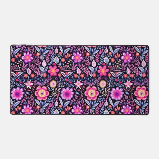 Cyclamen Floral Pattern Schreibtischunterlage (Vorderseite)