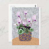 Cyclamen Postcard Postkarte (Vorne/Hinten)