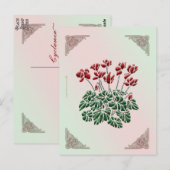 Cyclamen Postcard Postkarte (Vorne/Hinten)