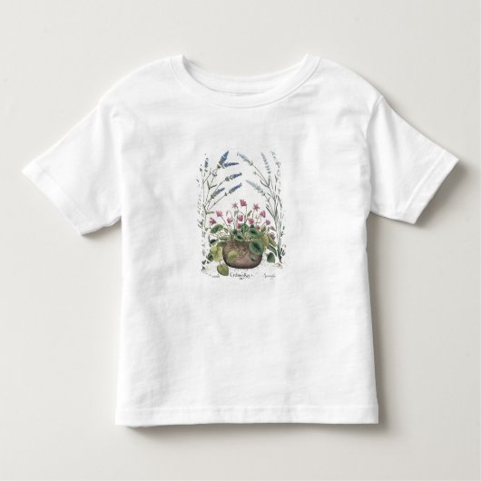 Cyclamen und Lavendel: 1.Cyclamen Romanum; 2.Spica Kleinkind T-shirt (Vorderseite)