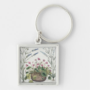 Cyclamen und Lavendel: 1.Cyclamen Romanum; 2.Spica Schlüsselanhänger