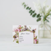 Cyclamens, Honigbienen, Bienenzüchter, Bienenzucht Visitenkarte (Stehend Vorderseite)