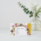 Cyclamens, Honigbienen, Imker, Bienenzuchtmonogram Visitenkarte (Stehend Vorderseite)