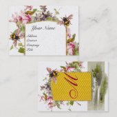 Cyclamens, Honigbienen, Imker, Bienenzuchtmonogram Visitenkarte (Vorne/Hinten)