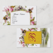 Cyclamens, Honigbienen, Imker, Bienenzuchtmonogram Visitenkarte (Vorne/Hinten)