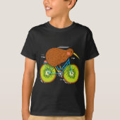 Cycle New Zealand Funny Kiwi On A Bicycle Design I T-Shirt (Vorderseite)