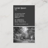 Cycle Path B&W - 80pc Gray Visitenkarte (Rückseite)