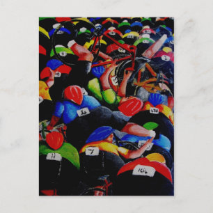 Cycle Race Crash Postcard von Lyn Hurring Postkarte