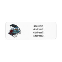 Cycle Rickshaw Cartoon Illustration