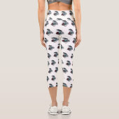 Cycle Rickshaw Cartoon Illustration Capri Leggings (Rückseite)