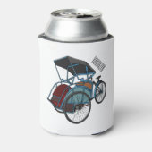 Cycle Rickshaw Cartoon Illustration Dosenkühler (Kanne Rückseite)