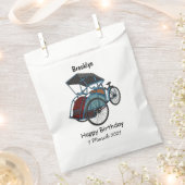 Cycle Rickshaw Cartoon Illustration Geschenktütchen (Ausgeschnitten)