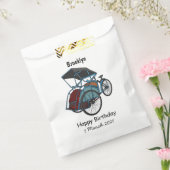 Cycle Rickshaw Cartoon Illustration Geschenktütchen (Versiegelt)