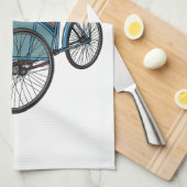 Cycle Rickshaw Cartoon Illustration Geschirrtuch (Viertel Falte)