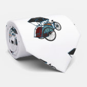 Cycle Rickshaw Cartoon Illustration Krawatte (Gerollt)