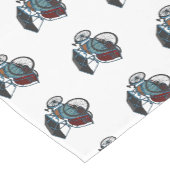 Cycle Rickshaw Cartoon Illustration Kurzer Tischläufer (Ecke)