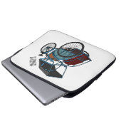 Cycle Rickshaw Cartoon Illustration Laptopschutzhülle (Vorne Knopf)
