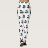 Cycle Rickshaw Cartoon Illustration Leggings (Rückseite)