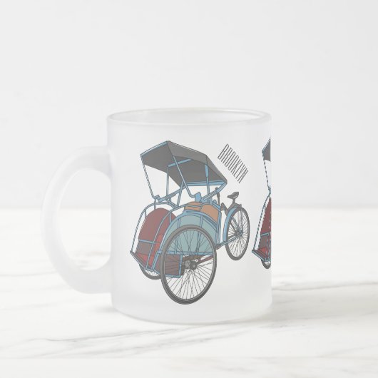 Cycle Rickshaw Cartoon Illustration Mattglastasse (Links)