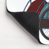 Cycle Rickshaw Cartoon Illustration Mousepad (Ecke)