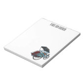 Cycle Rickshaw Cartoon Illustration Notizblock (Rotiert)