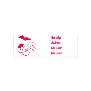 Cycle Rickshaw Cartoon Illustration Permastempel