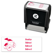 Cycle Rickshaw Cartoon Illustration Permastempel (Beispiel)