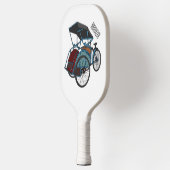 Cycle Rickshaw Cartoon Illustration Pickleball Schläger (Links)