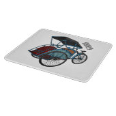 Cycle Rickshaw Cartoon Illustration Schneidebrett (Ecke)