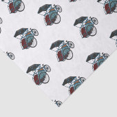 Cycle Rickshaw Cartoon Illustration Seidenpapier (Ausschnitt)