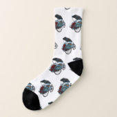Cycle Rickshaw Cartoon Illustration Socken (Links - Außen)