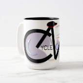 CycleNuts Logo-Schale Zweifarbige Tasse (Vorderseite Links)