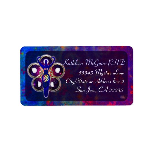 Cycles 3D Goddess Worship Adressaufkleber (Vorne)